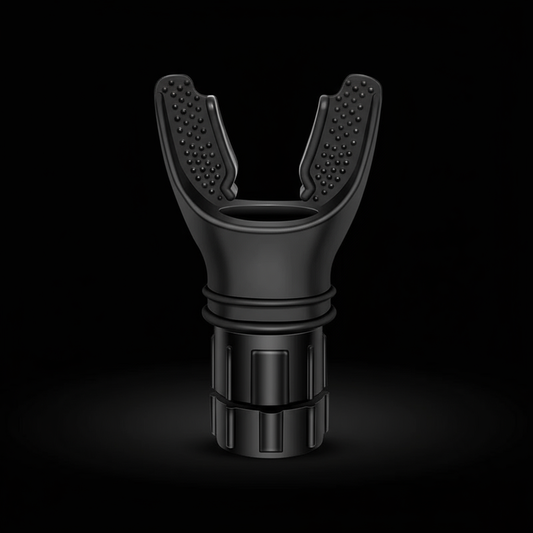 Breathing Trainer Respirator na czarnym tle