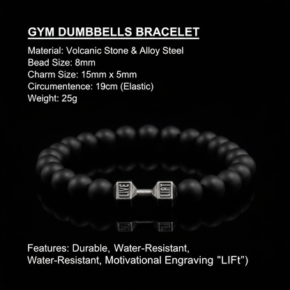 Gym Dumbbells Bracelet with Parameters