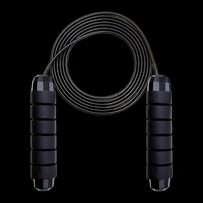 Jump Rope All Black Handles Black Background